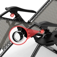 Розкладне крісло шезлонг із подушкою Zero Gravity LEOBRO Чорне (ZGC-S05-PPB)