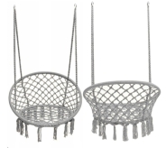 Гойдалка гніздо 110 см плетена FUNFIT Gray (2766)