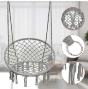 Гойдалка гніздо 110 см плетена FUNFIT Gray (2766)