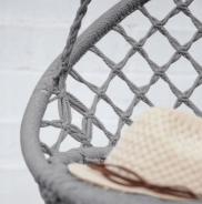 Гойдалка гніздо 110 см плетена FUNFIT Gray (2766)