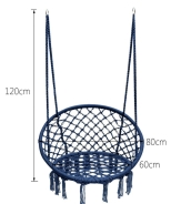 Гойдалка гніздо 110 см плетена FUNFIT Blue (2765)