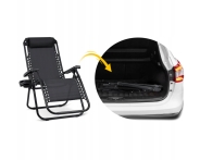 Розкладне крісло шезлонг LEOBRO Zero Gravity Black (LB-ZGC-A1-BLK)