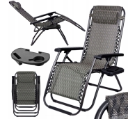 Розкладне крісло шезлонг LEOBRO Zero Gravity Plaid (LB-ZGC-A1-PLD)