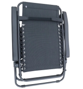 Розкладне крісло шезлонг LEOBRO Zero Gravity Black з козирком (LB-ZGC-T1-BLK)
