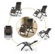 Комплект из 2 шезлонгов Zero Gravity LEOBRO Коричневое плетеное Ротанг (ZGC-S09Х2)