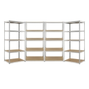 Стелаж з прихованими поличками LEOBRO 180 х 360 х 40 см, 175кг/полиця (LB-R175-GANX4)