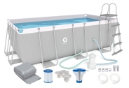 Бассейн каркасный, прямоугольный Avenli 400x207x122 см. 17в1 (2818)