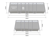 Бассейн каркасный, прямоугольный Avenli 400x207x122 см. 17в1 (2818)
