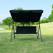 Водонепроникна гойдалка з подушками на 3 особи LEOBRO Чорна