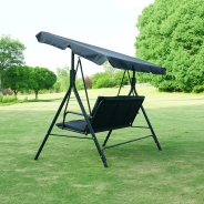 Водонепроникна гойдалка з подушками на 3 особи LEOBRO Чорна