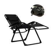 Раскладное кресло шезлонг LEOBRO Zero Gravity Premium Black (LB-ZGC-G2-BLK)