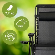 Раскладное кресло шезлонг LEOBRO Zero Gravity Premium Black (LB-ZGC-G2-BLK)