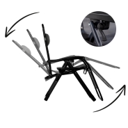 Раскладное кресло шезлонг LEOBRO Zero Gravity Premium Grey (LB-ZGC-G2-GRY)