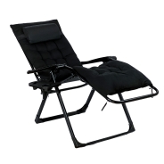 Раскладное кресло шезлонг LEOBRO Zero Gravity Premium Plus Black (LB-ZGC-K2-BLK)