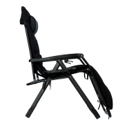 Раскладное кресло шезлонг LEOBRO Zero Gravity Premium Plus Black (LB-ZGC-K2-BLK)