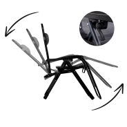 Раскладное кресло шезлонг LEOBRO Zero Gravity Premium Plus Black (LB-ZGC-K2-BLK)