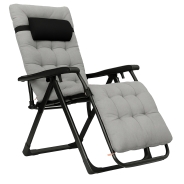 Раскладное кресло шезлонг LEOBRO Zero Gravity Premium Plus Grey (LB-ZGC-K2-GRY)
