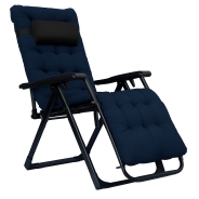 Раскладное кресло шезлонг LEOBRO Zero Gravity Premium Plus Dark Navy Blue (LB-ZGC-K2-DNB)