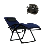 Раскладное кресло шезлонг LEOBRO Zero Gravity Premium Plus Dark Navy Blue (LB-ZGC-K2-DNB)