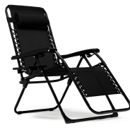 Розкладне крісло шезлонг LEOBRO Zero Gravity Black (LB-ZGC-F1-BLK)