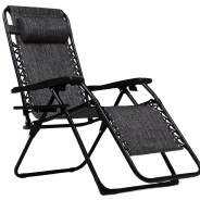 Розкладне крісло шезлонг LEOBRO Zero Gravity Dark Grey (LB-ZGC-F1-DGR)