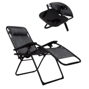 Розкладне крісло шезлонг LEOBRO Zero Gravity Dark Grey (LB-ZGC-F1-DGR)