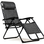 Розкладне крісло шезлонг LEOBRO Zero Gravity Grey (LB-ZGC-F1-GRY)