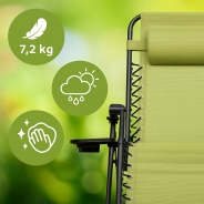 Розкладне крісло шезлонг LEOBRO Zero Gravity Pistachio (LB-ZGC-F1-PST)