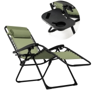 Розкладне крісло шезлонг LEOBRO Zero Gravity Pistachio (LB-ZGC-F1-PST)