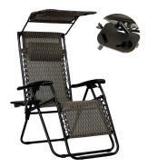 Розкладне крісло шезлонг з козирком LEOBRO Zero Gravity Plaid (LB-ZGC-H1-PLD