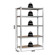 Стелаж LEOBRO Premium 180 х 90 х 30 см, 175кг/полиця, 5 полиць (LB-R103)