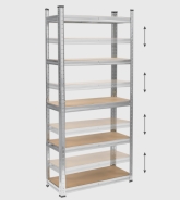 Стелаж LEOBRO Premium 150 х 70 х 30 см, 150кг/полиця, 5 полиць (LB-R110)