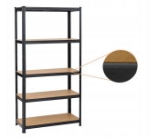 Стелаж LEOBRO Premium Black 180 х 90 х 40 см, 175кг/полиця, 5 полиць (LB-R115)