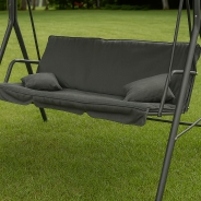 Гойдалка з подушками на 3 особи LEOBRO Grey
