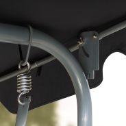 Гойдалка з подушками на 3 особи LEOBRO Relax Black