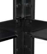 Стелаж LEOBRO Black 150 х 70 х 30 см, 175кг/полиця, 5 полиць (LB-R117)