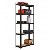 Стелаж LEOBRO Black 150 х 70 х 30 см, 175кг/полиця, 5 полиць (LB-R117)