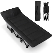 Туристична похідна розкладачка з вбудованим матрацом LEOBRO Black (LB-CC-K1-BLK)