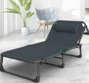 Розкладне ліжко (розкладачка) з Mesh-матрацом і подушкою LEOBRO Striped (LB-FB-A2-STR)