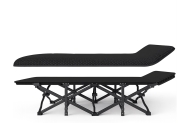 Туристична похідна розкладачка з Mesh-матрацом LEOBRO Black (LB-CC-L1-BLK)