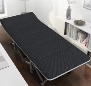Туристична похідна розкладачка з Mesh-матрацом LEOBRO Black (LB-CC-L1-BLK)