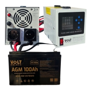 Комплект Volt Polska SINUS PRO 850 E PLUS 12/230V 500/850W + Акумулятор AGM 12V 100 Ah
