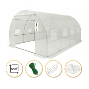 Велика теплиця парник 3 на 4 м LEOBRO Біла армована (LB-G104-WHT)
