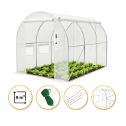 Садова теплиця парник LEOBRO Garden 6м2 White MultiDoor (LB-G111-WHT)