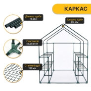 Стелаж-теплиця LEOBRO 143x143x195 см на 8 полиць (LB-G123)