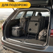 Комплект 2-а розкладні крісла-шезлонга + столик Zero Gravity LEOBRO Plaid (LB-ZGT-F3-PLD)