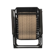 Розкладне крісло шезлонг LEOBRO Zero Gravity Premium Grey Rattan (LB-ZGC-G2-RG)