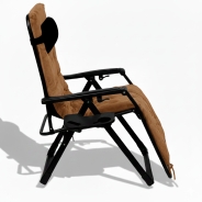 Крісло шезлонг LEOBRO Zero Gravity Premium Plus Brown Velvet (LB-ZGC-K3-BRN)