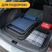 Розкладне крісло шезлонг LEOBRO Zero Gravity Navy Blue (LB-ZGC-F1-NVY)