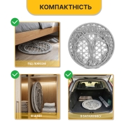 Підвісне плетене крісло-гойдалка LEOBRO Boho XL 80 см Grey (LB-1104)